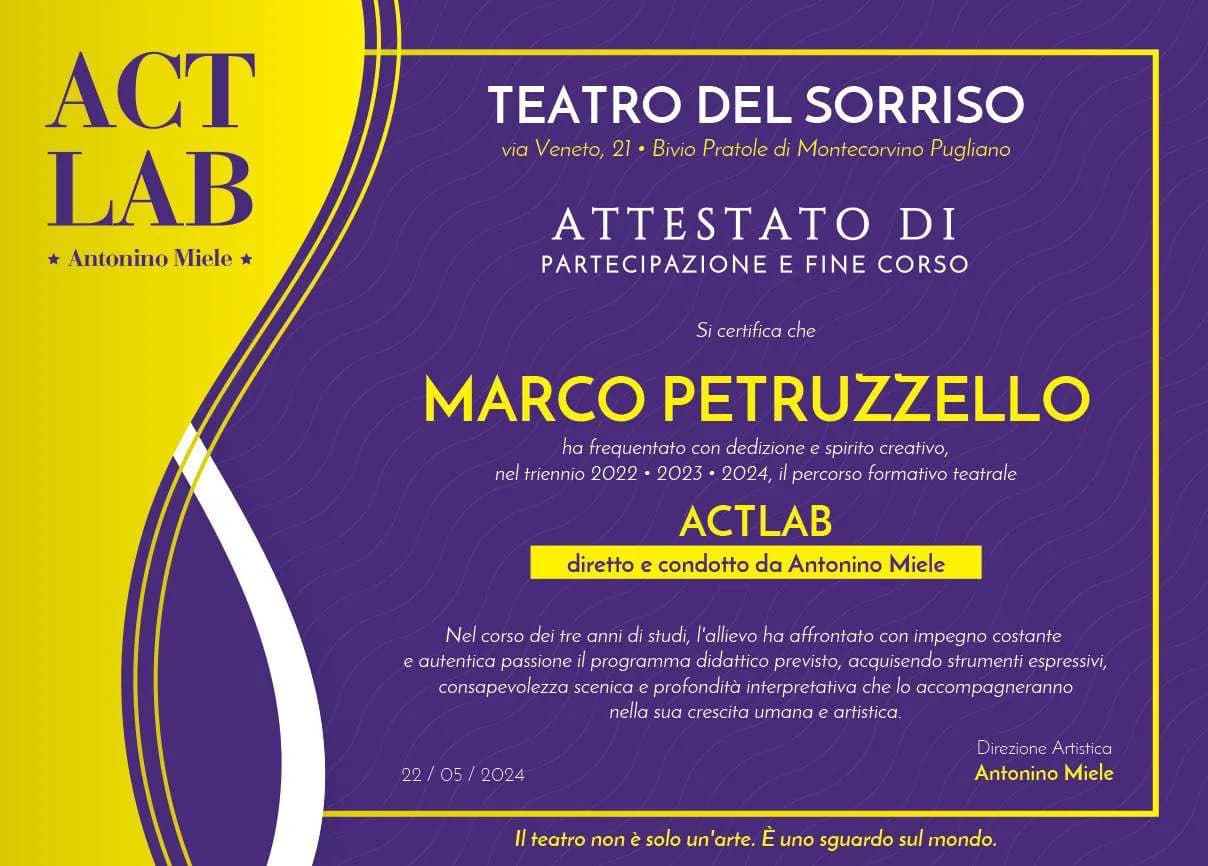 Attestato ACTLAB